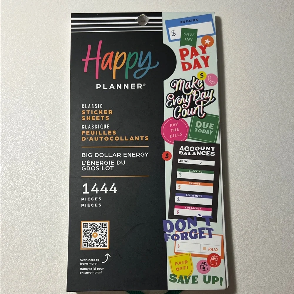Happy Planner Big Dollar Energy Sticker Pack - Red, Green, Blue